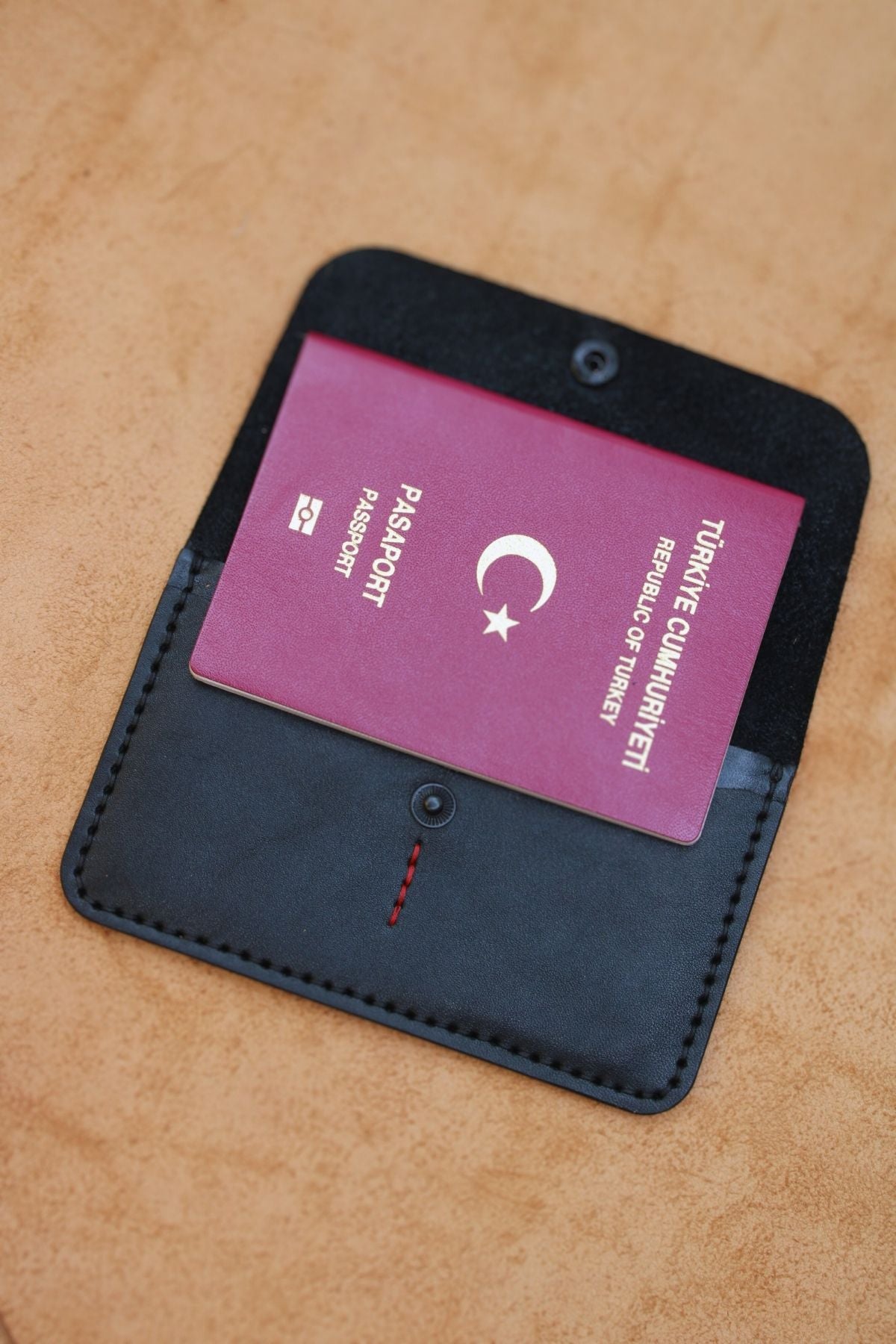 Zarf Pasaportluk - Full Siyah Deri Koleksiyonu