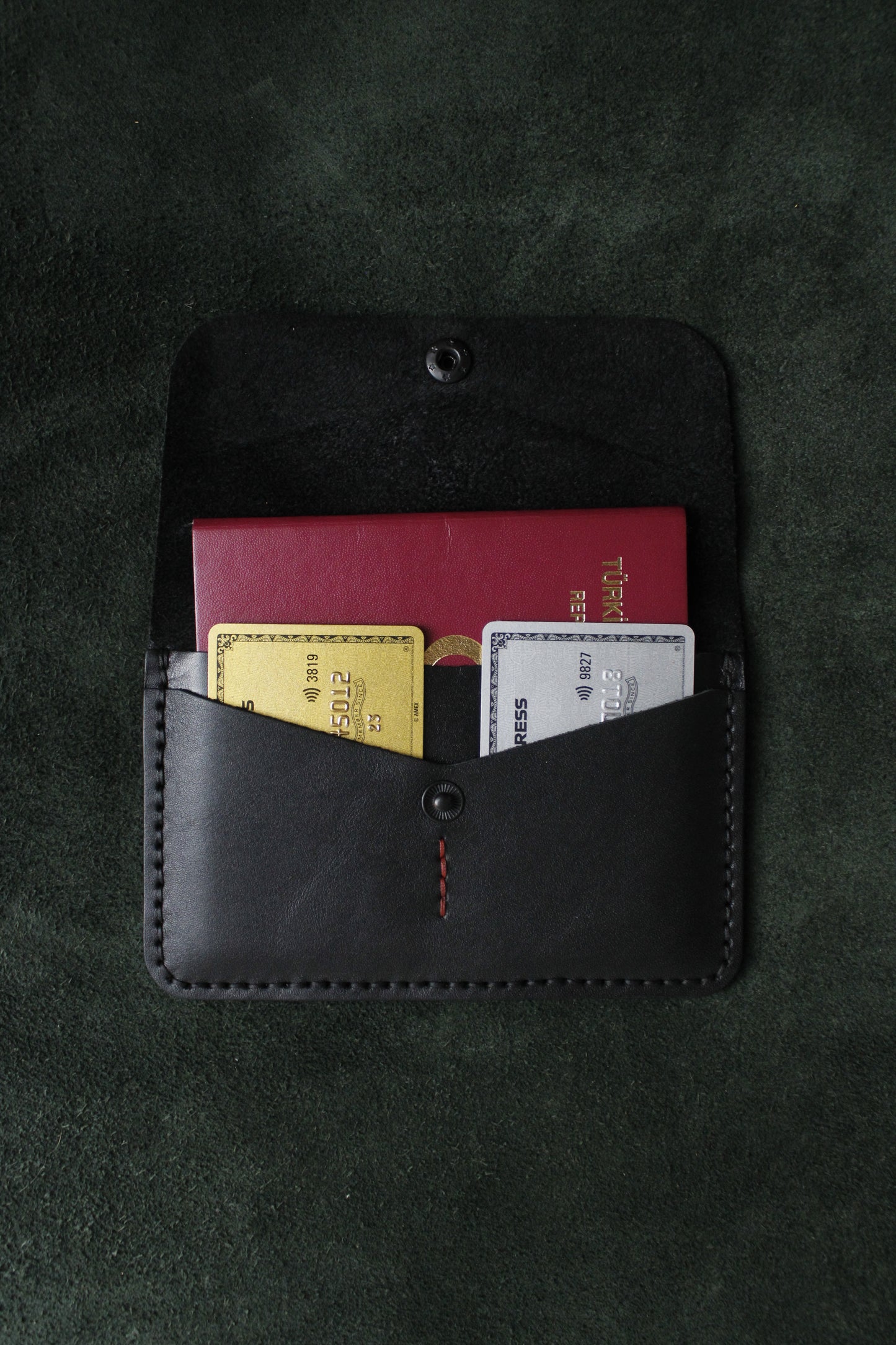 Zarf Pasaportluk - Full Siyah Deri Koleksiyonu