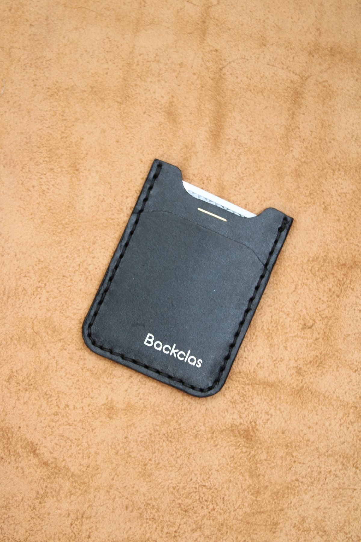 Ultra Minimalist İnce Siyah Dikey Kartlık - 3 Kart Yuvası