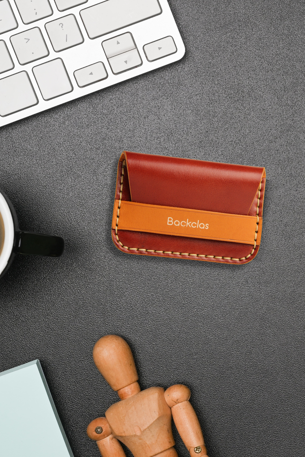 Flap Wallet - Bordo & Taba