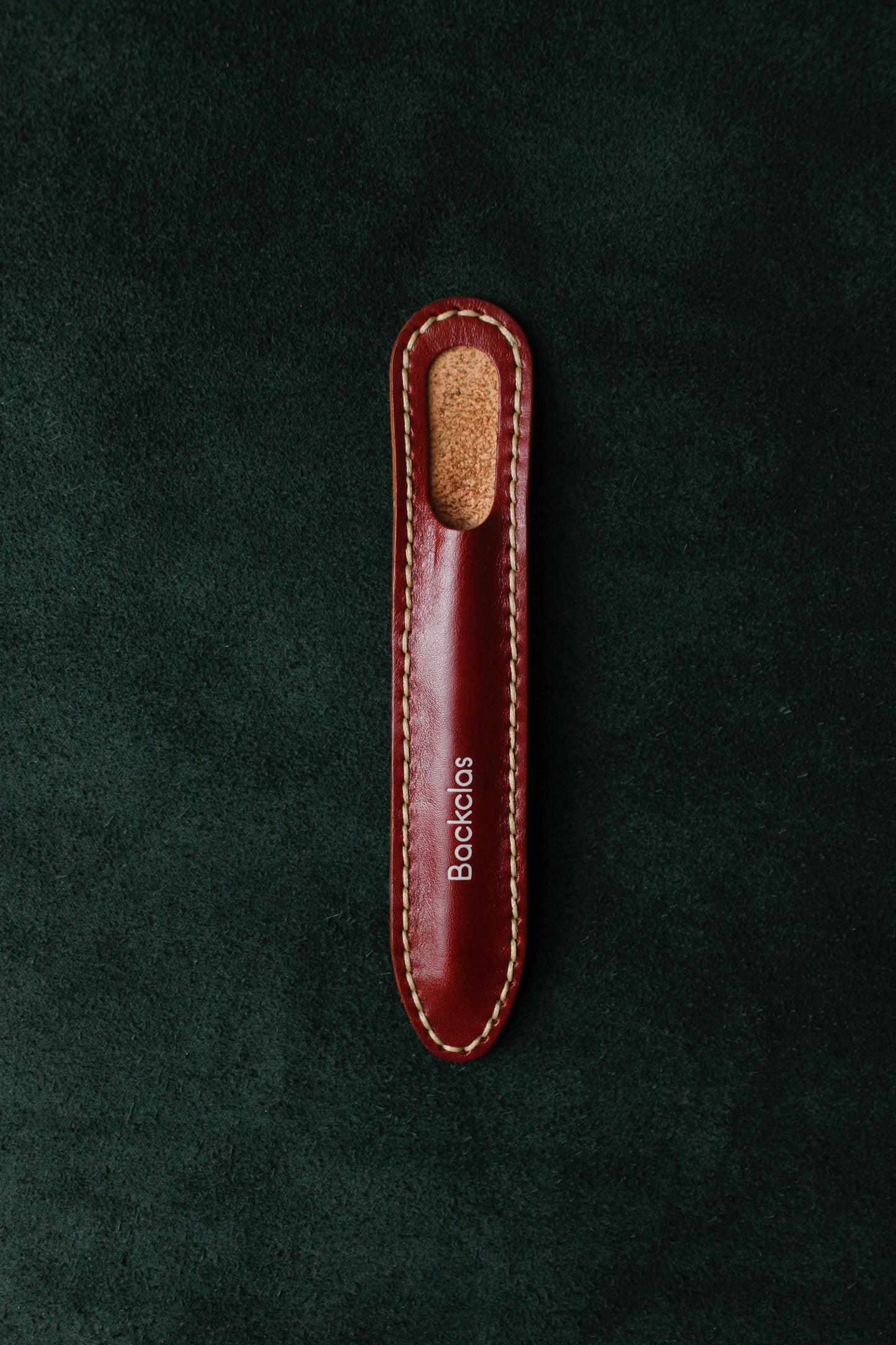 Bordo Deri Tekli Kalem Kılıfı