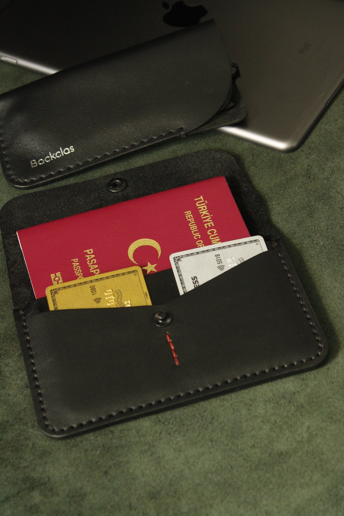 Zarf Pasaportluk - Full Siyah Deri Koleksiyonu