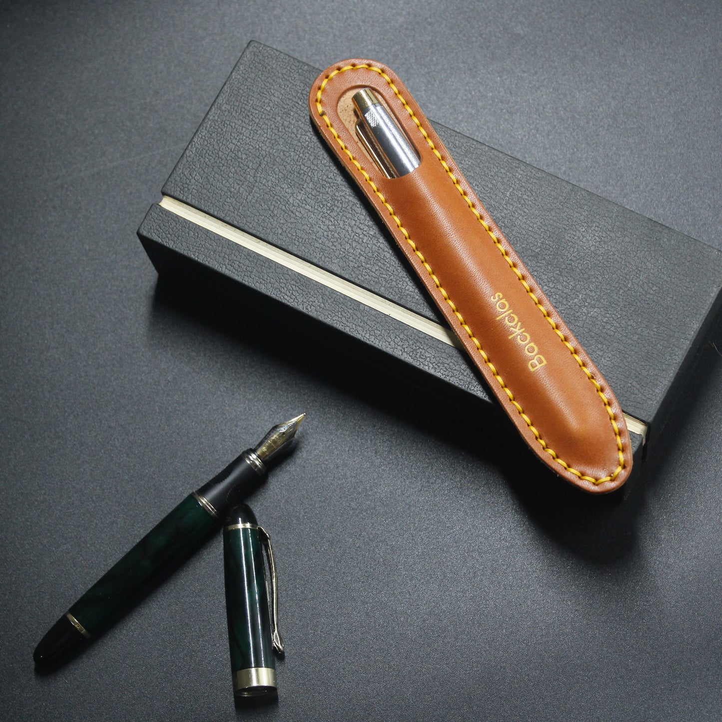 Taba Deri Tekli Kalem Kılıfı