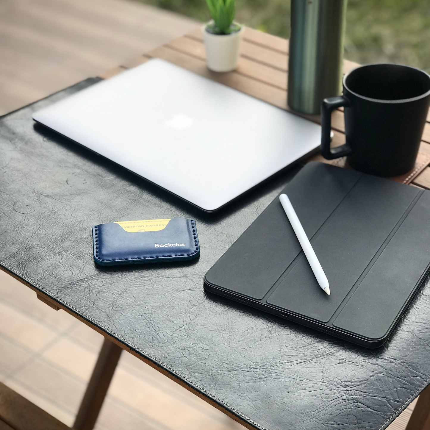 Thin Wallet - Yatay - Mavi