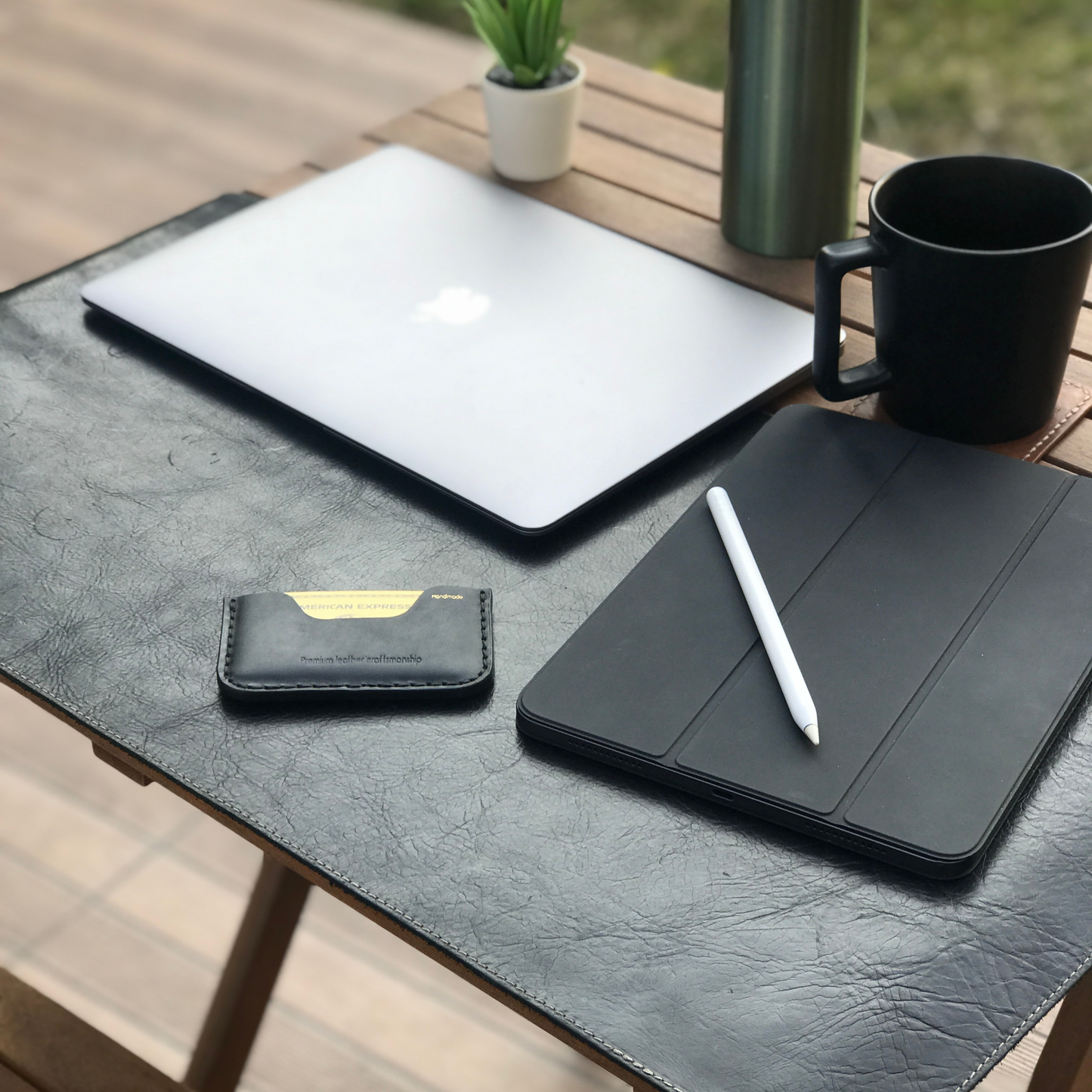 Thin Wallet - Yatay - Siyah