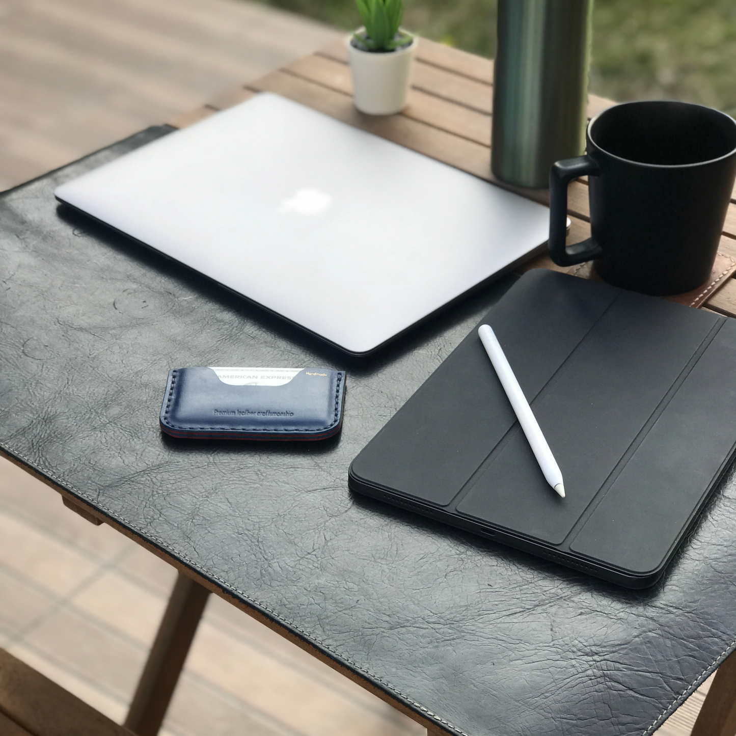 Thin Wallet - Yatay - Mavi