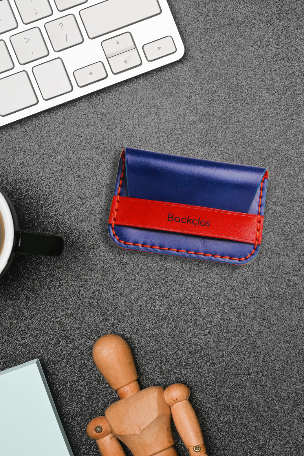 Flap Wallet - Mavi & Kırmızı