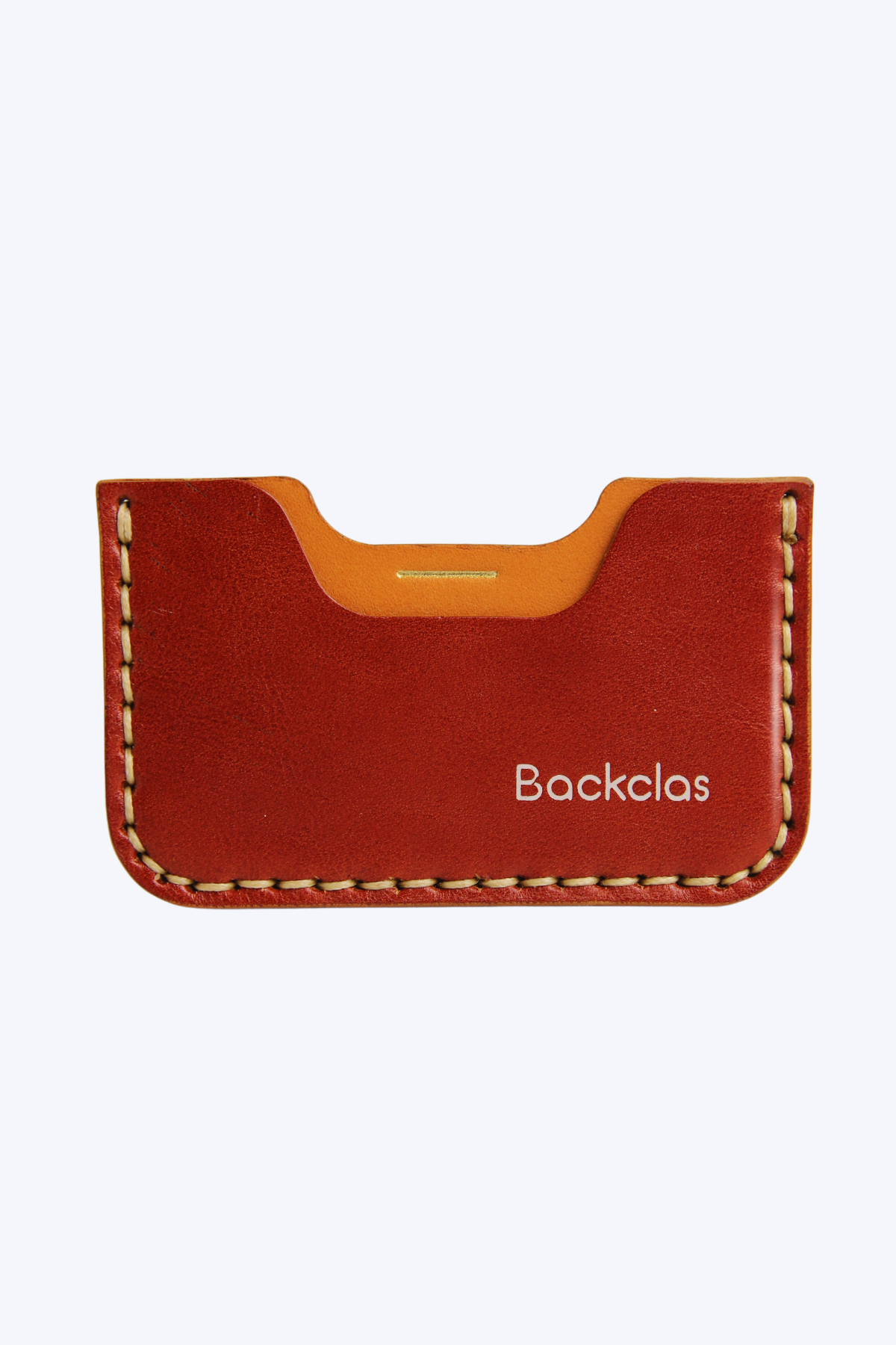 Thin Wallet - Yatay - Bordo & Taba