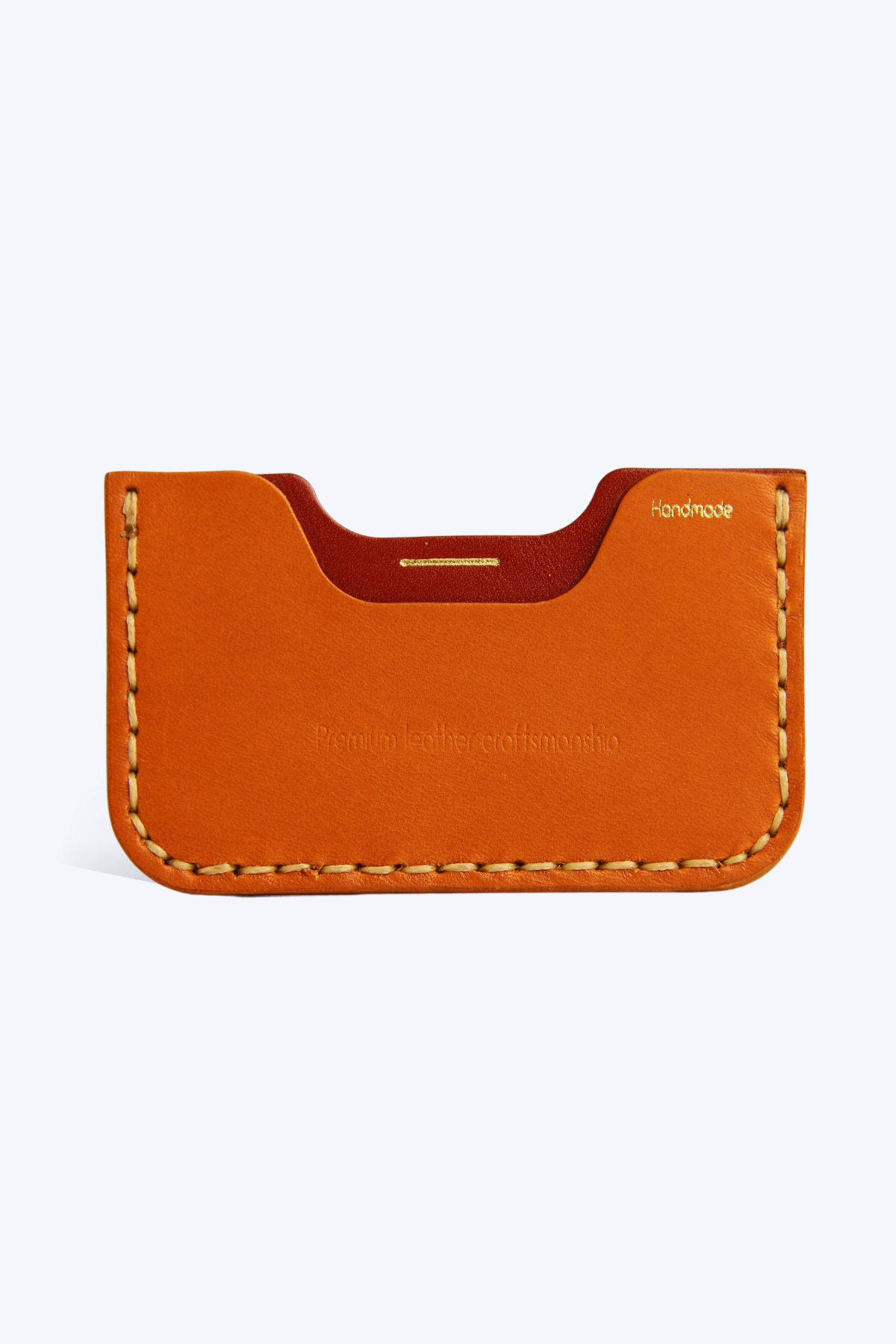 Thin Wallet - Yatay - Bordo & Taba