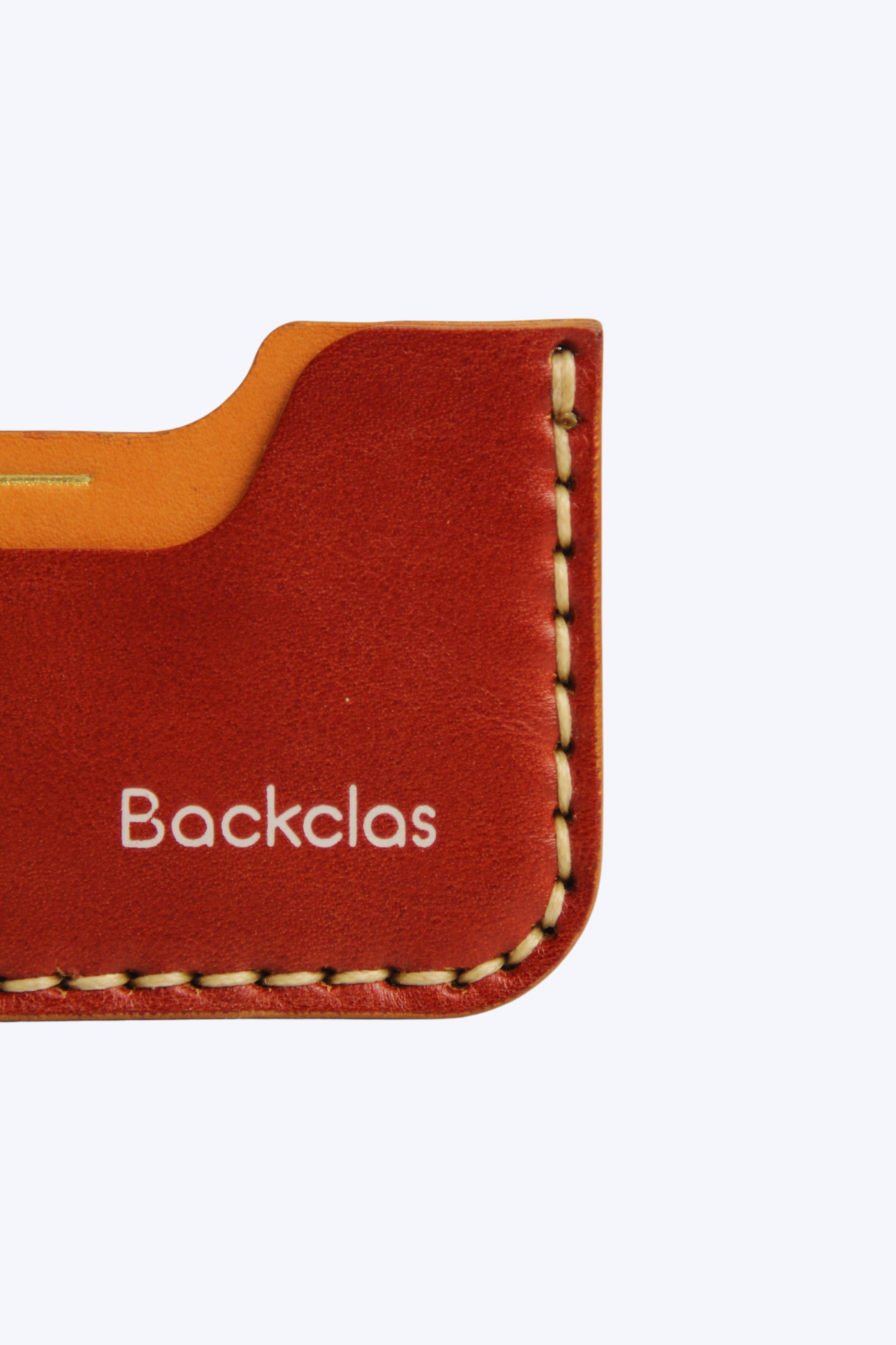 Thin Wallet - Yatay - Bordo & Taba