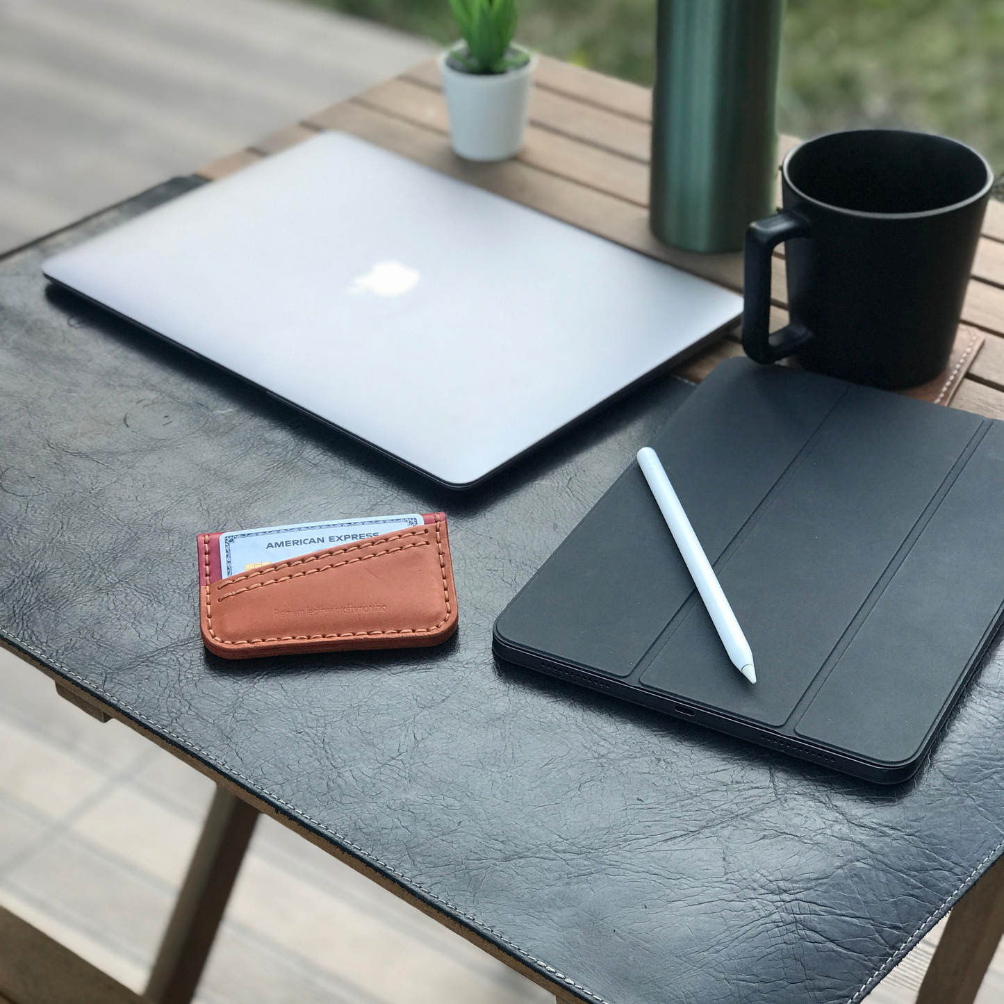 Flap Wallet - Kırmızı & Taba