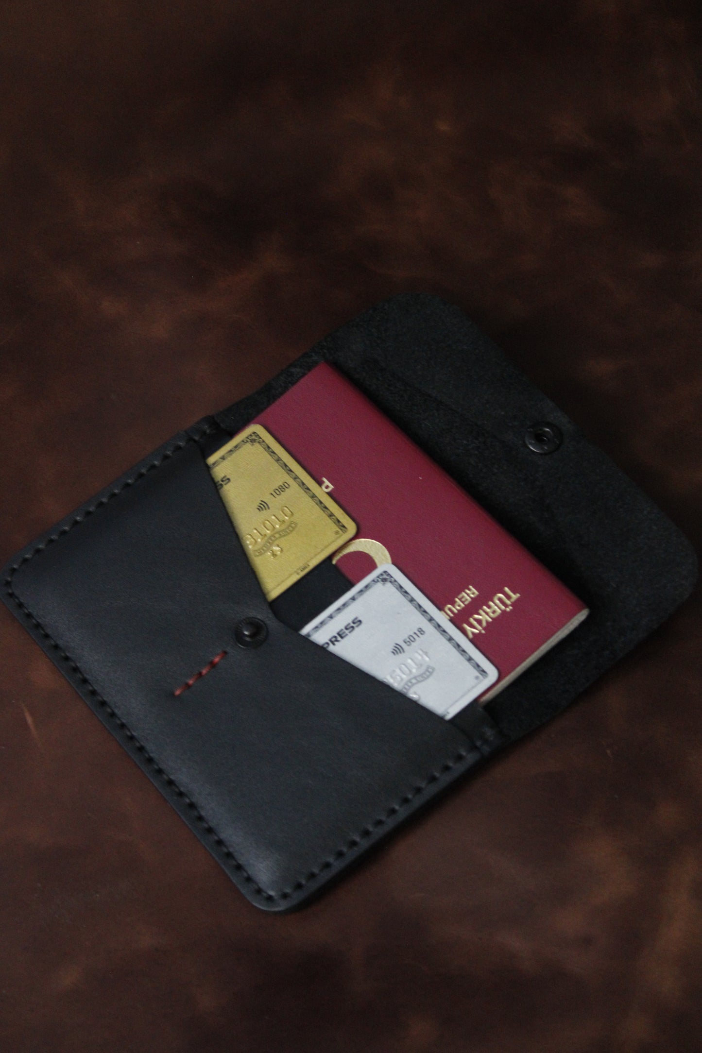 Zarf Pasaportluk - Full Siyah Deri Koleksiyonu