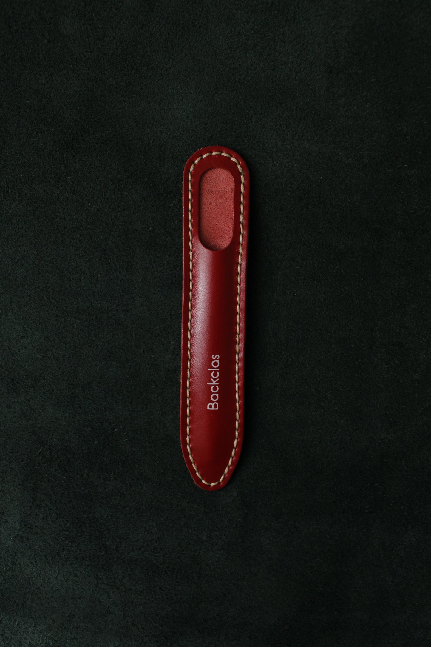 Kırmızı Deri Tekli Kalem Kılıfı