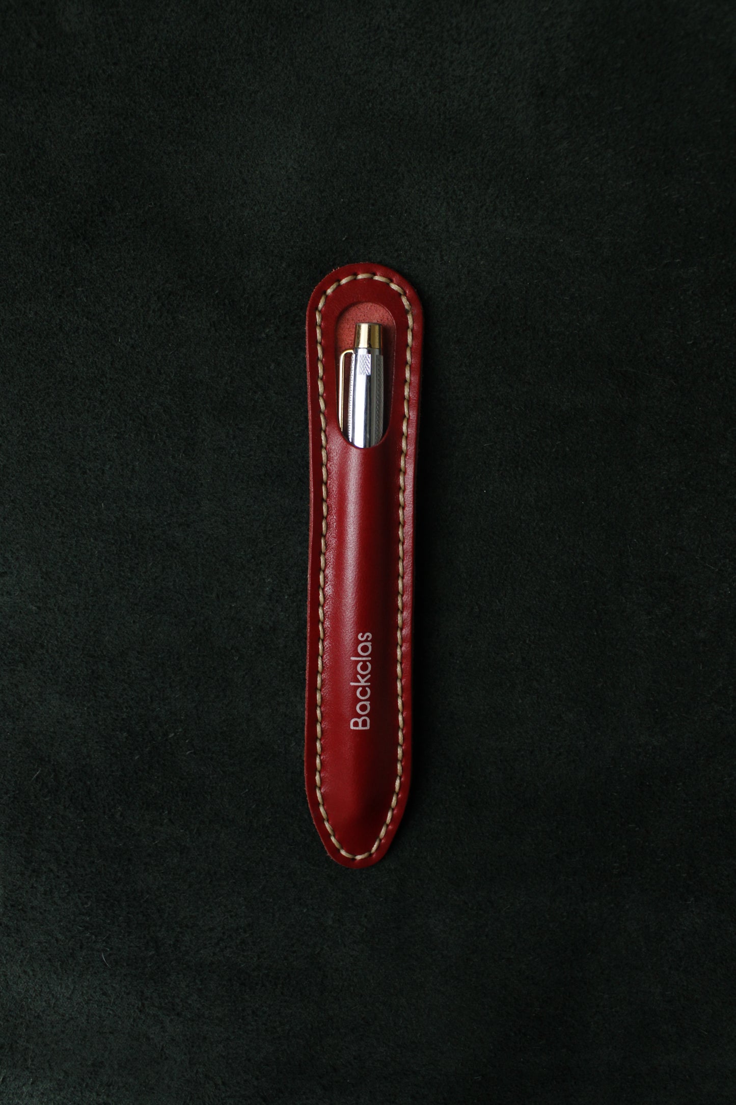 Kırmızı Deri Tekli Kalem Kılıfı