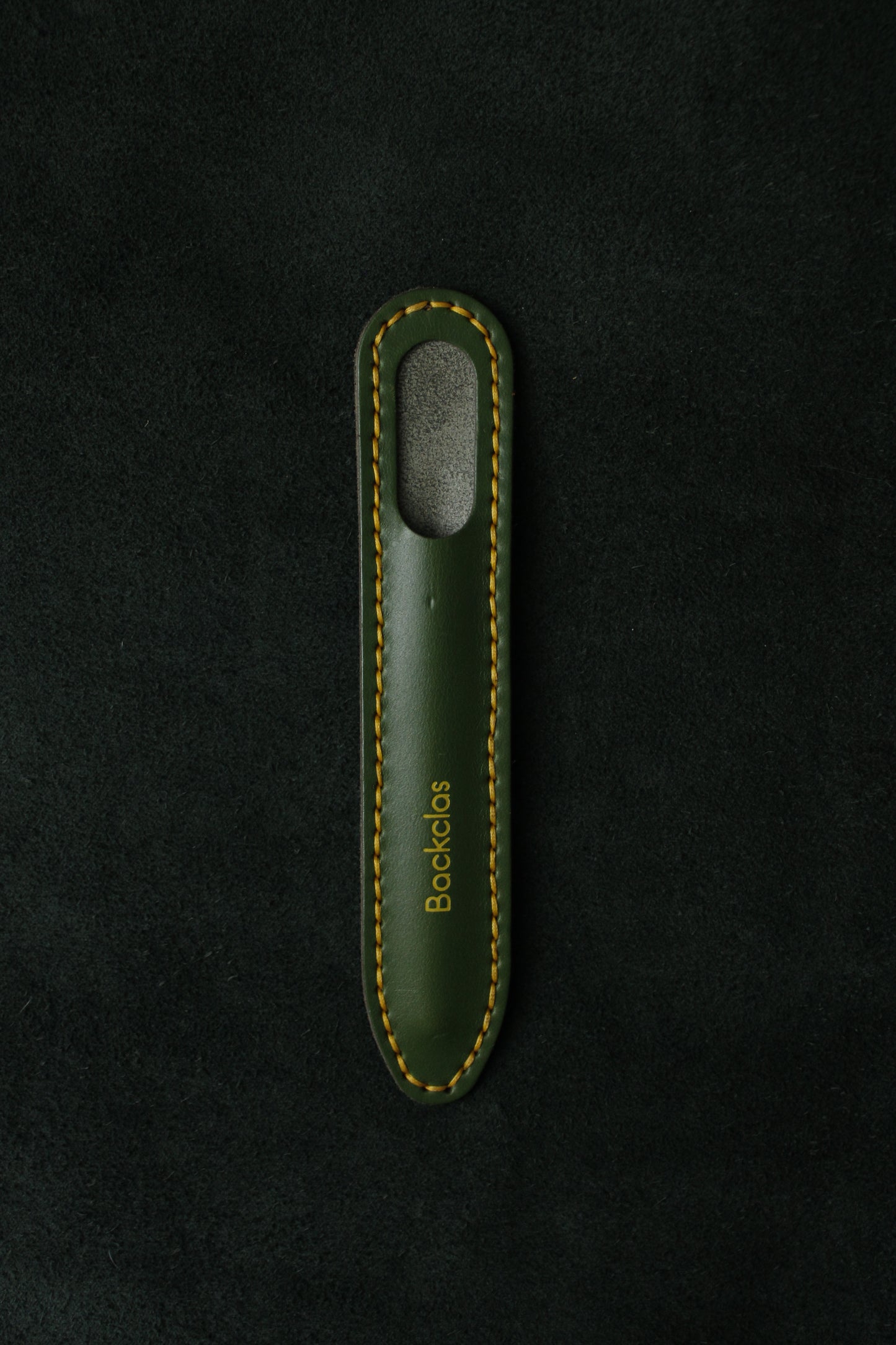 Yeşil Deri Tekli Kalem Kılıfı