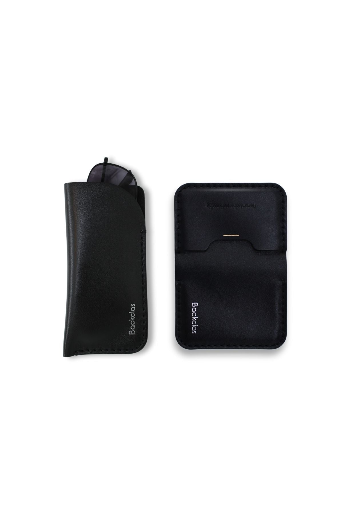 Siyah İkili Set - Gözlük Kılıfı ve V5 Kartlık